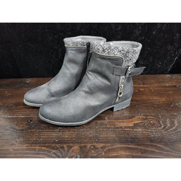 EUC White Mountain Randolph Black  Ankle Boots/Sz. 8 - Picture 1 of 10